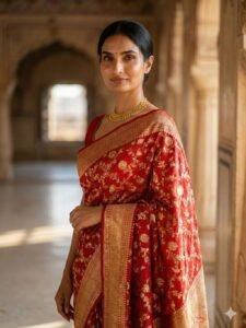 Royal Bridal Saree Portrait Prompt