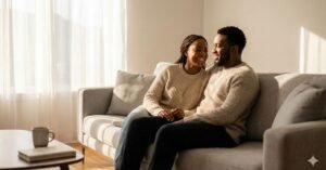 Cozy Indoor Window Light Romantic Shot