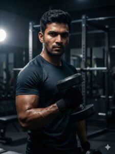 Gym Transformation Fitness Portrait Prompt