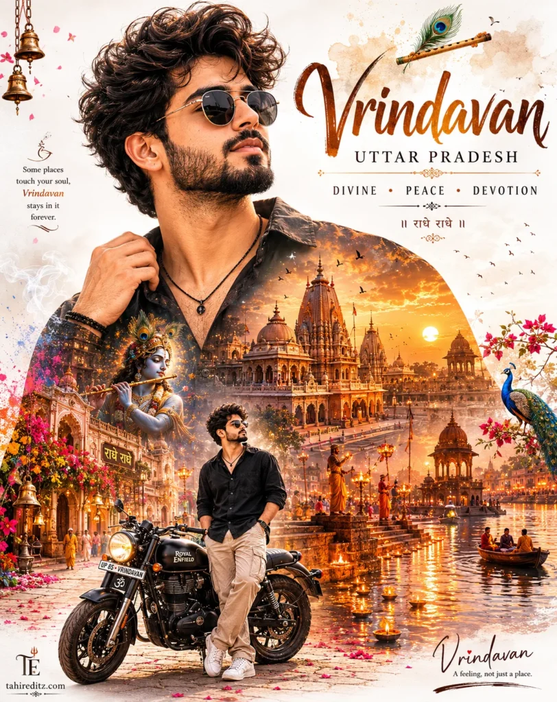 Vrindavan Cinematic Travel Poster