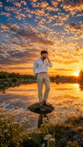 Cinematic Golden Hour River Portrait