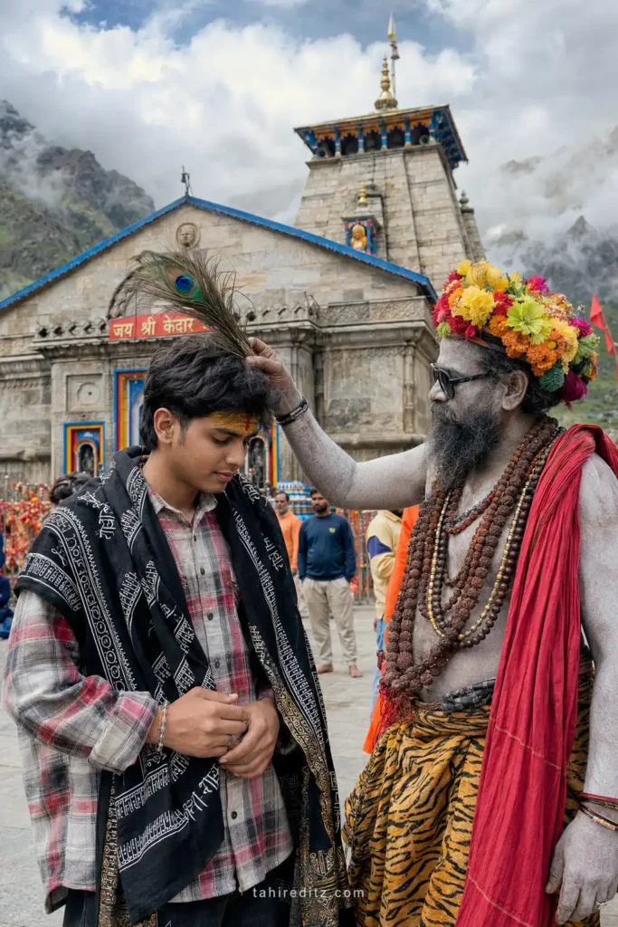 Kedarnath Temple Blessing Portrait