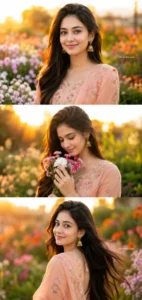 Golden Hour Floral Portrait Collage