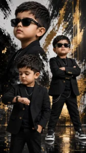 Luxury Triple Composition Boss Kid Poster