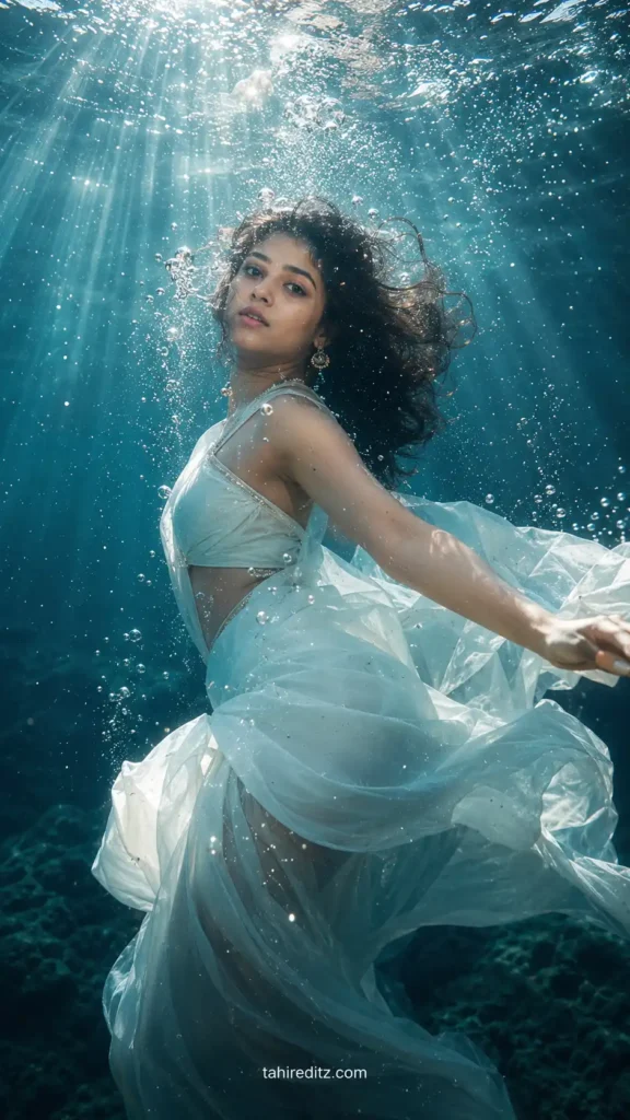 Underwater Fashion Editorial Portrait