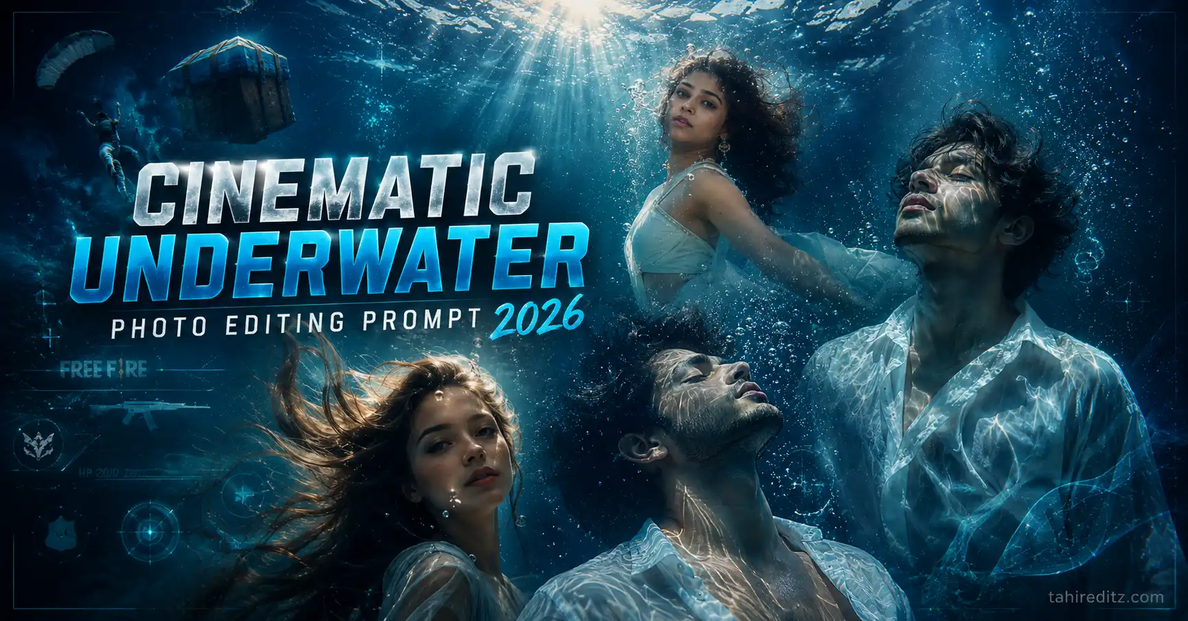 Cinematic Underwater Photo Editing Prompt