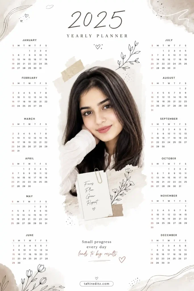 Minimal Aesthetic Year Planner