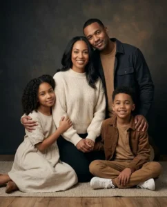 Fine-Art Luxury Studio Family Portrait