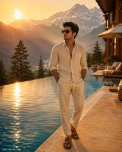 Luxury Infinity Pool Mountain Resort Portrait