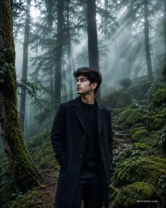 Cinematic Enchanted Foggy Forest Portrait