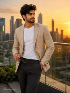 Luxury Rooftop Sunset Portrait