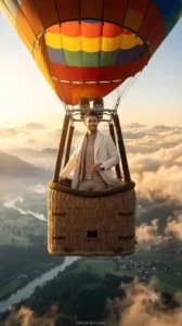 Luxury Hot Air Balloon Sunrise Portrait